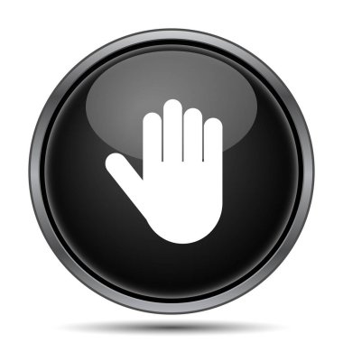 Simge durdurmak. Beyaz arka plan üzerinde Internet düğmesi