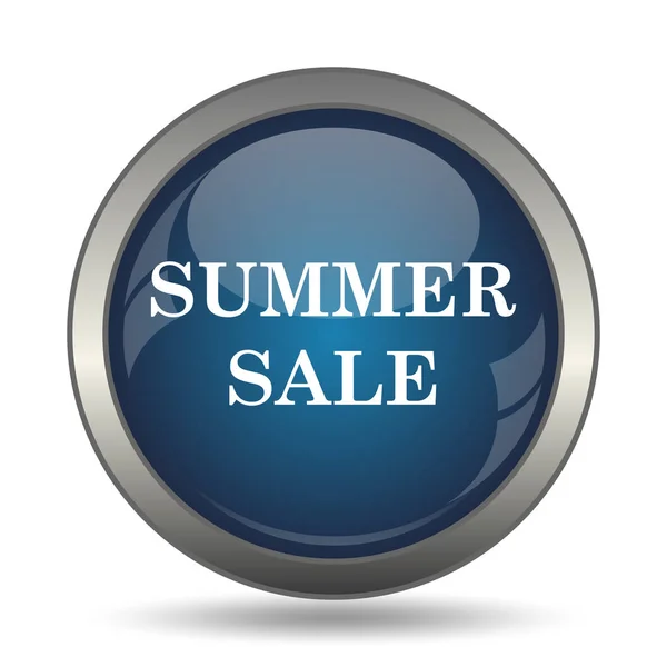 Summer Sale Icon Internet Button White Background — Stock Photo, Image