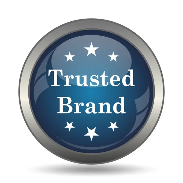 Trusted Brand Icon Internet Button White Background — Stock Photo, Image