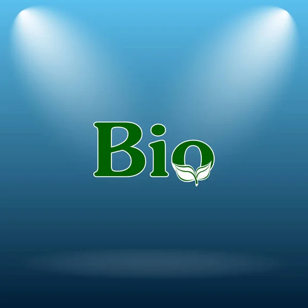 Bio Symbol Internet Taste Auf Blauem Hintergrund — Stockfoto