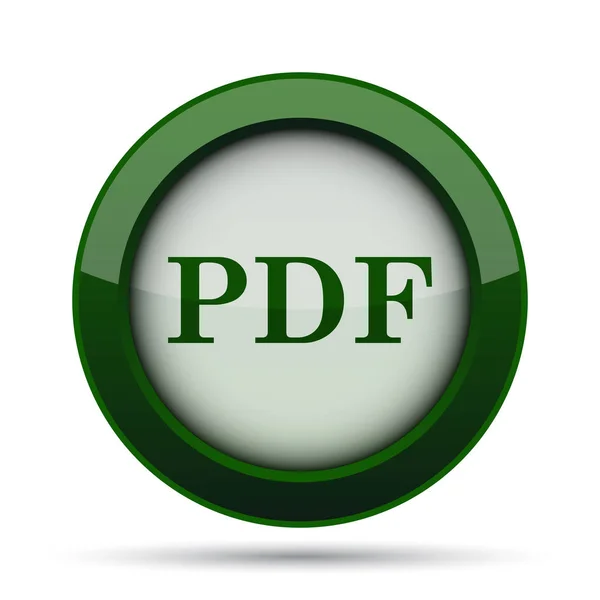 Icona Pdf Pulsante Internet Sfondo Bianco — Foto Stock