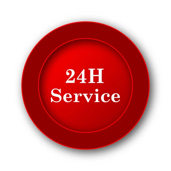 24H Service icon. Internet button on white background.