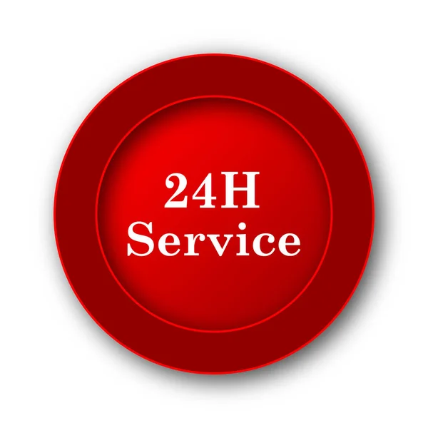 24H Service Icon Internet Button White Background — Stock Photo, Image