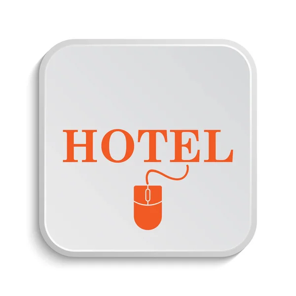 Hotel Ikon Internet Knappen Vit Bakgrund — Stockfoto
