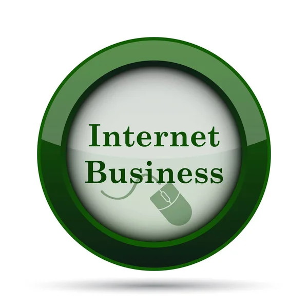 Pictogram Internet Business Internet Knop Witte Achtergrond — Stockfoto