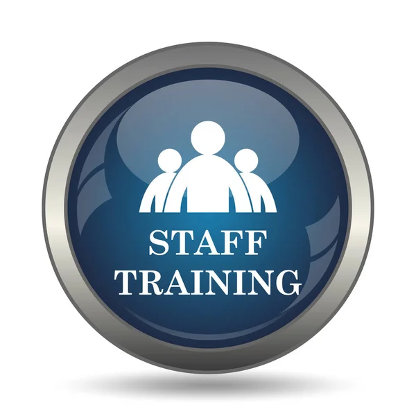 Staff training icon. Internet button on white background