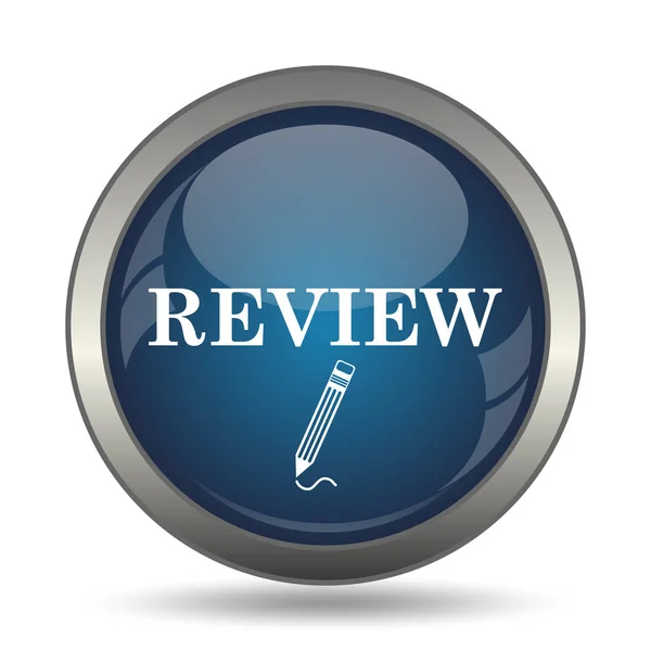 Review Icon Internet Button White Background — Stock Photo, Image