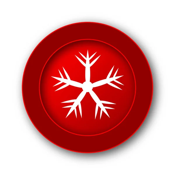 Schneeflockensymbol Internet Taste Auf Weißem Hintergrund — Stockfoto