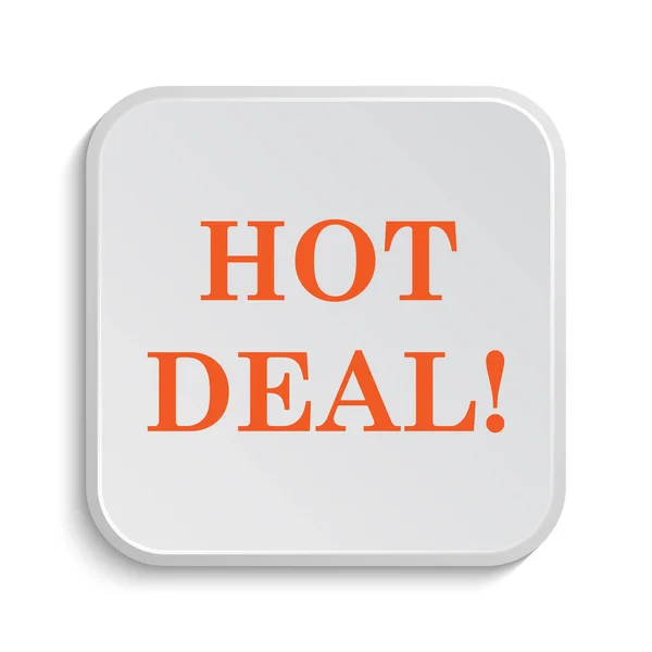 Hotdeal Pictogram Internet Knop Witte Achtergrond — Stockfoto