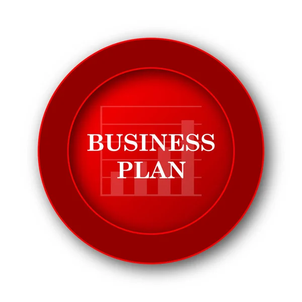 Business plan icon. Internet button on white background.