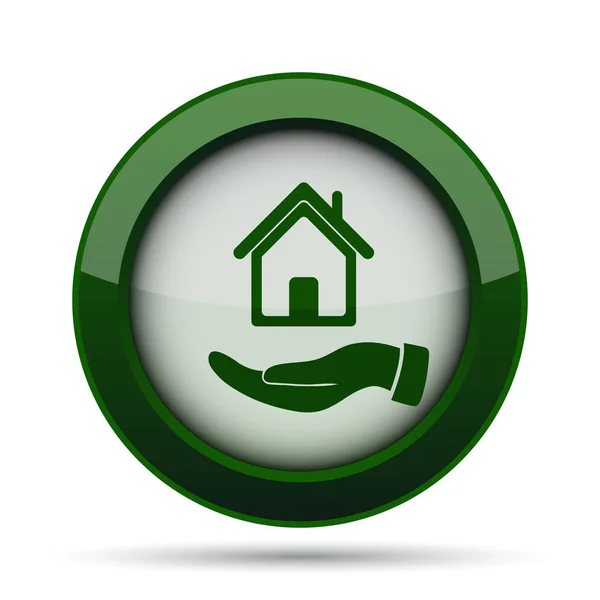 Hand holding house icon — Stock Photo, Image