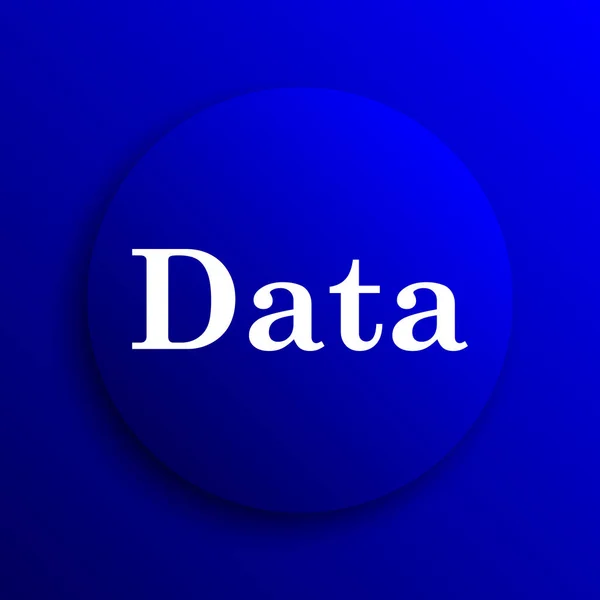 データ アイコン 青色の背景のインター ネット ボタン — ストック写真