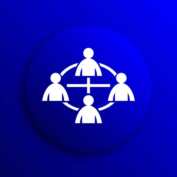 Mededeling Pictogram Internet Knop Blauwe Achtergrond — Stockfoto