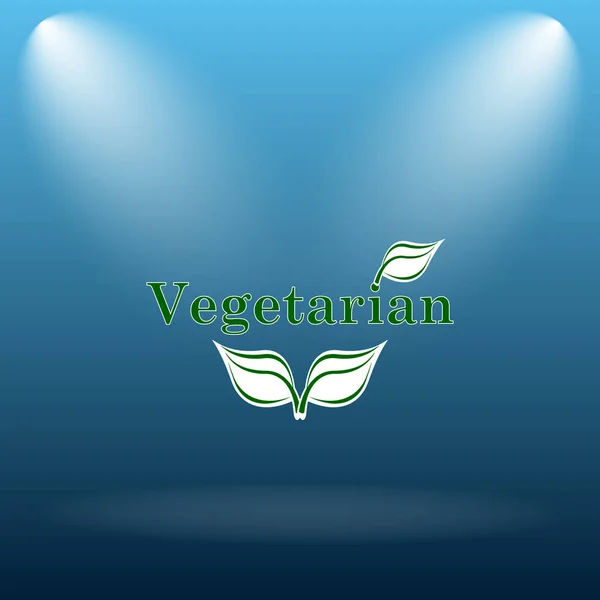 Vegetarian Icon Internet Button Blue Background — Stock Photo, Image