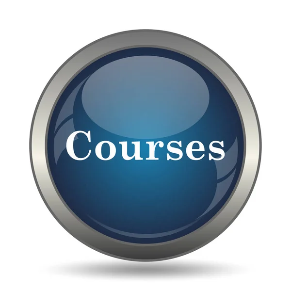 Courses Icon Internet Button White Background — Stock Photo, Image