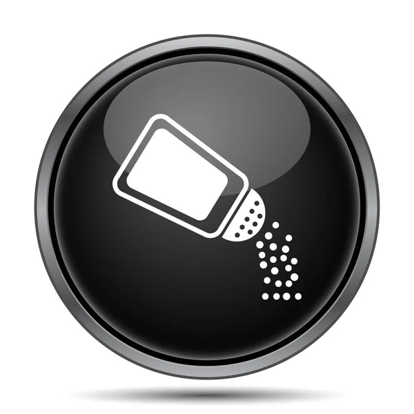 塩のアイコン 白い背景の上のインター ネット ボタン — ストック写真