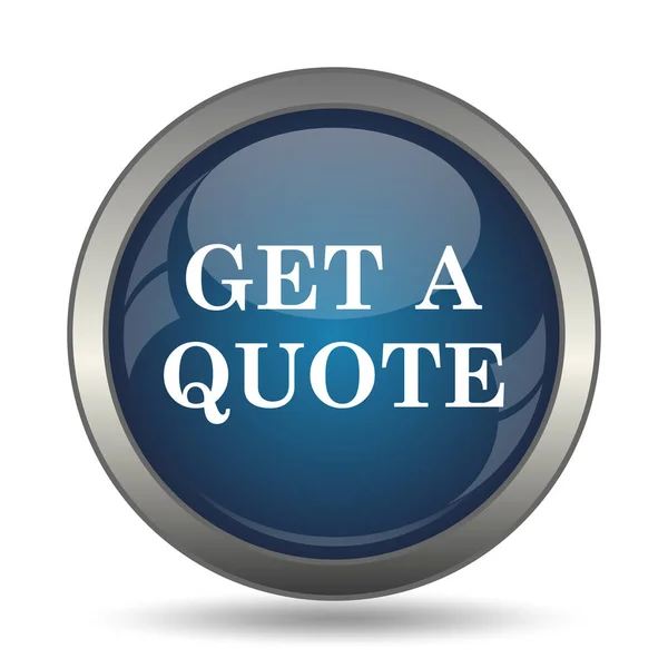 Get Quote Icon Internet Button White Background — Stock Photo, Image