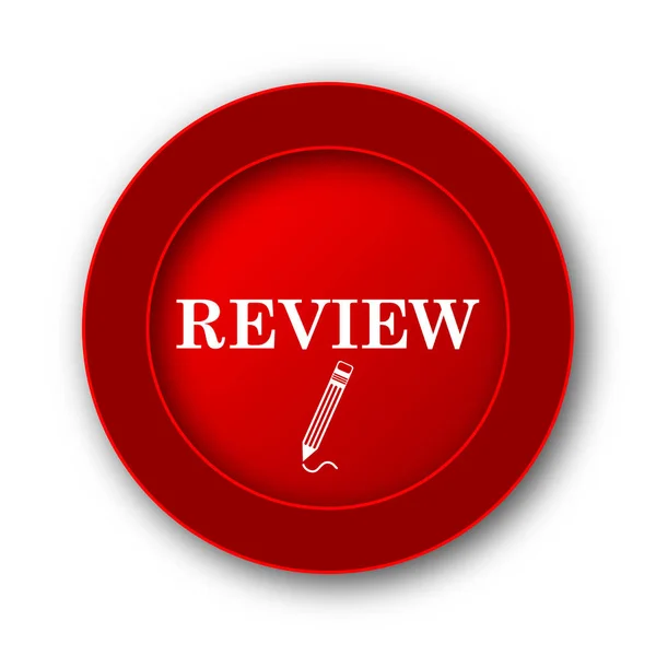 Review Icon Internet Button White Background — Stock Photo, Image