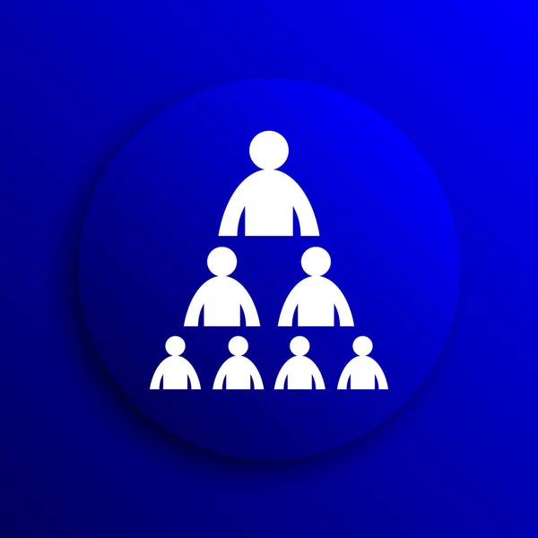 Organizational Chart People Icon Internet Button Blue Background — Stock Photo, Image