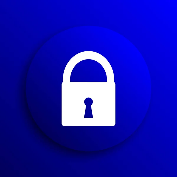 Schloss Symbol Internet Taste Auf Blauem Hintergrund — Stockfoto