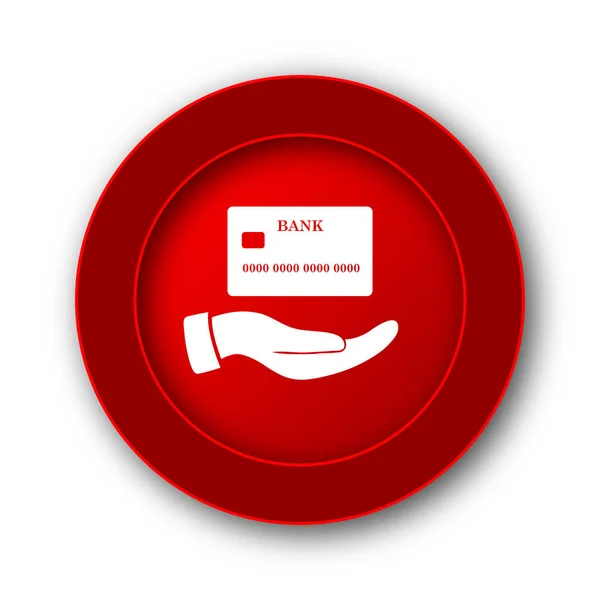 Hand holding credit card icon — Stock Photo, Image