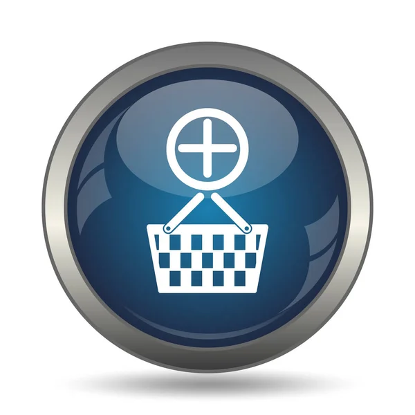 Add Basket Icon Internet Button White Background — Stock Photo, Image