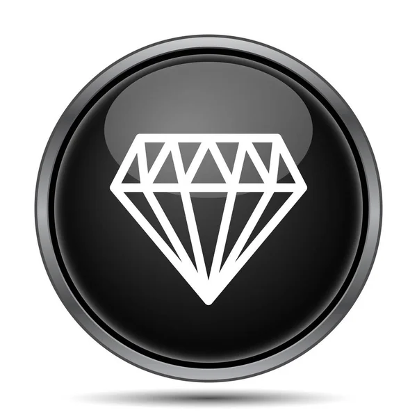 Diamant Symbol Internet Taste Auf Weißem Hintergrund — Stockfoto