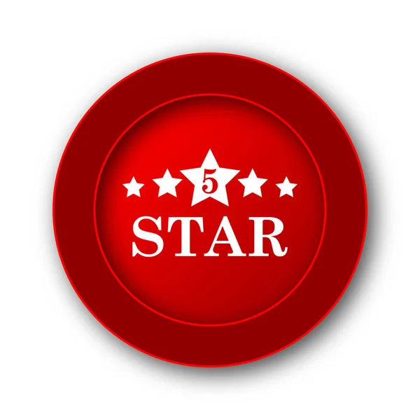 つ星のアイコン 白い背景の上のインター ネット ボタン — ストック写真