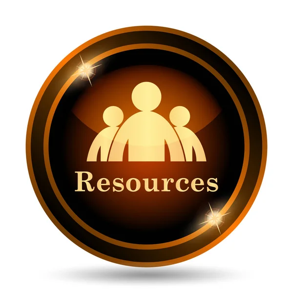 Resources Icon Internet Button White Background — Stock Photo, Image