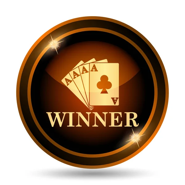 Ikona winner Poker — Zdjęcie stockowe