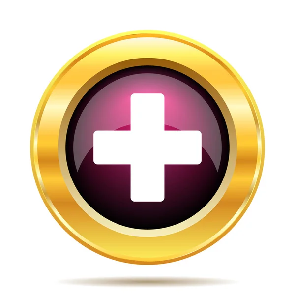 Медичні Хрест Ікона Інтернет Кнопки Білому Тлі — стокове фото