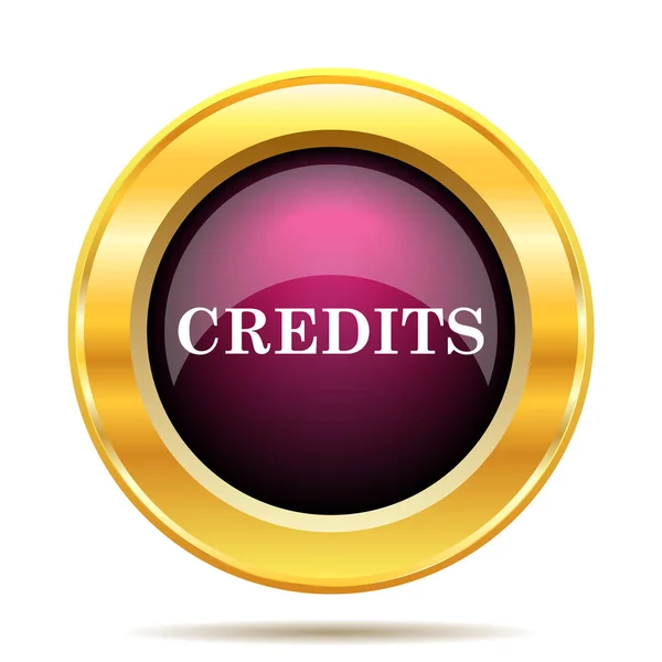 Credits Icon Internet Button White Background — Stock Photo, Image