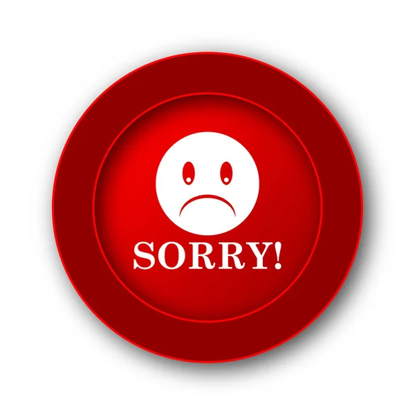 Sorry Icon Internet Button White Background — Stock Photo, Image