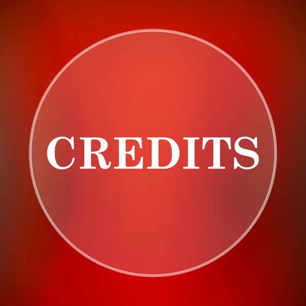 Credits Icon Internet Button Red Background — Stock Photo, Image