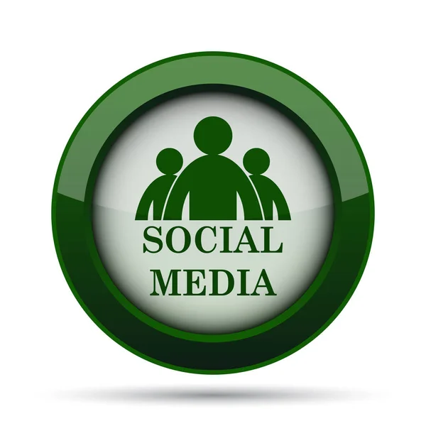 Social Media Icon Internet Button White Background — Stock Photo, Image