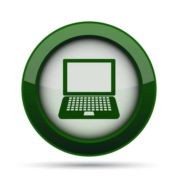 Laptop Icon Internet Button White Background — Stock Photo, Image