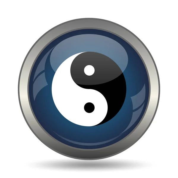 Ying Yang Icon Internet Button White Background — Stock Photo, Image