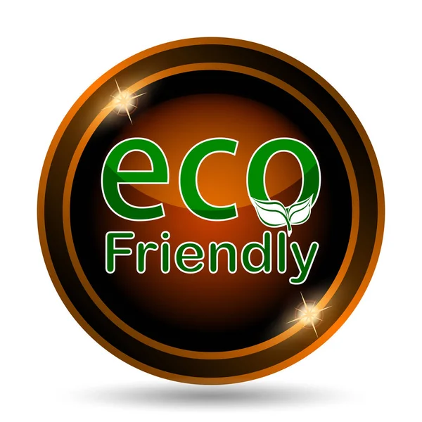 Icona Eco Friendly Pulsante Internet Sfondo Bianco — Foto Stock