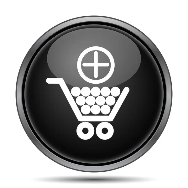 Add Shopping Cart Icon Internet Button White Background — Stock Photo, Image