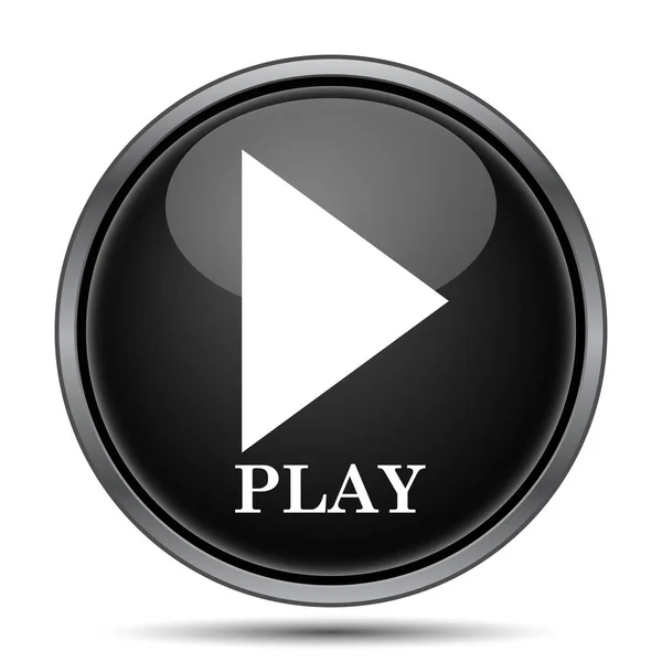 Play Icon Internet Button White Background — Stock Photo, Image