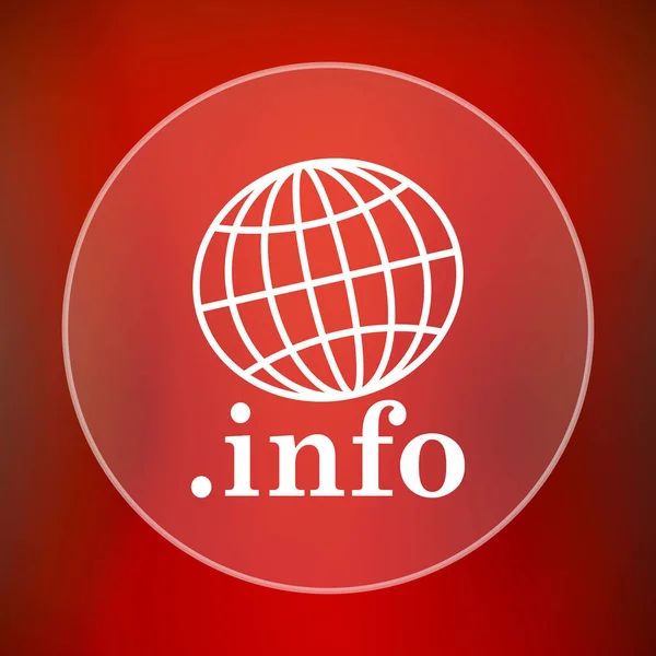 Icône Info Bouton Internet Sur Fond Rouge — Photo