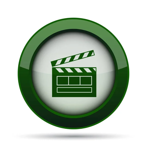 Pictogram Van Film Internet Knop Witte Achtergrond — Stockfoto