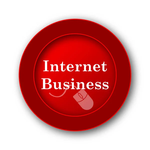 Pictogram Internet Business Internet Knop Witte Achtergrond — Stockfoto