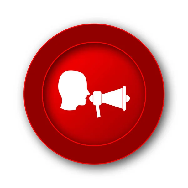 Megaphone Icon Internet Button White Background — Stock Photo, Image