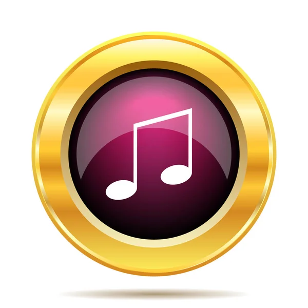 Music Icon Internet Button White Background — Stock Photo, Image