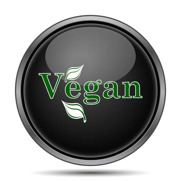 Vegan Icon Internet Button White Background — Stock Photo, Image