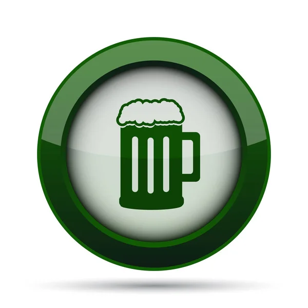 Beer icon. Internet button on white background.