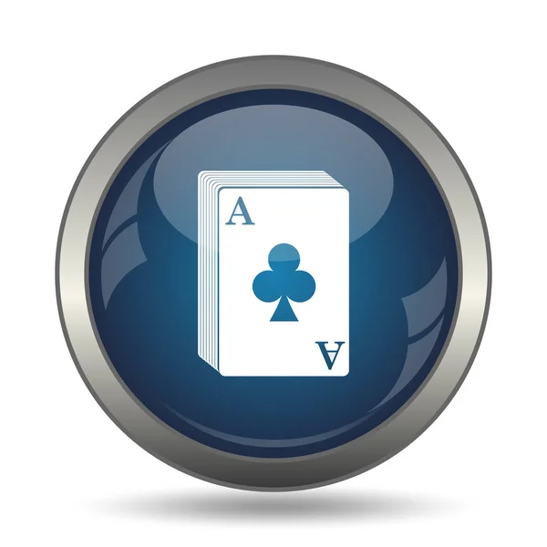 Deck Cards Icon Internet Button White Background — Stock Photo, Image