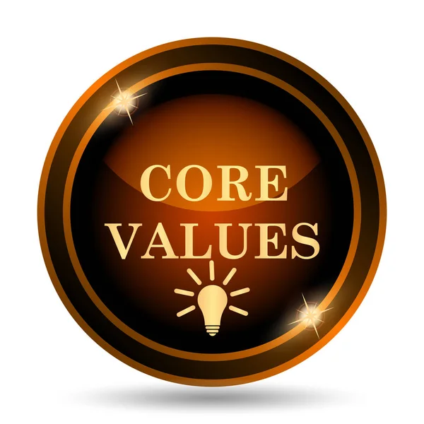 Core Värden Ikonen Internet Knappen Vit Bakgrund — Stockfoto