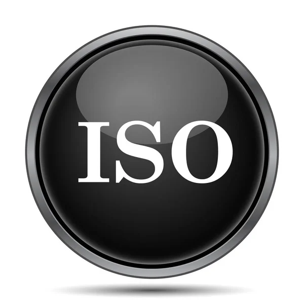 Icona Iso Pulsante Internet Sfondo Bianco — Foto Stock